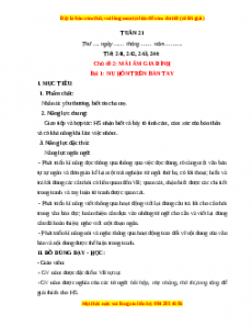 Giáo án Tuần 21 Tiếng việt lớp 1 Kết nối tri thức