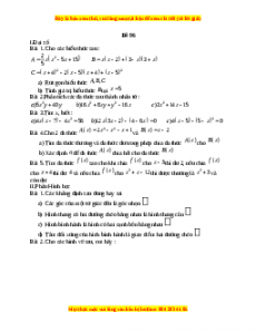 Đề thi giữa kì 1 Toán 8 năm 2023 - Đề 96