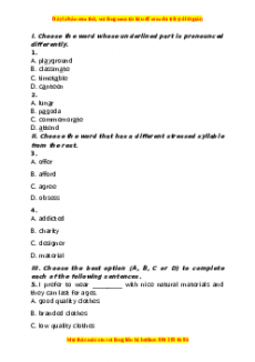 Bộ 10 đề thi cuối kì 2 Tiếng Anh 10 English Discovery có đáp án