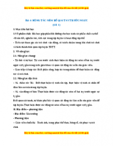 Giáo án Động tác ném rổ hai tay trước ngực Giáo dục thể chất 2 Kết nối tri thức