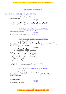 Bộ 1 chuyên đề luyện thi vào 10 môn Toán năm 2021 - Chuyên đề 2: Căn bậc hai