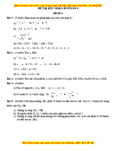 Đề chọn HSG môn Toán 6 năm 2022 - 2023 có đáp án ( Đề 6 )