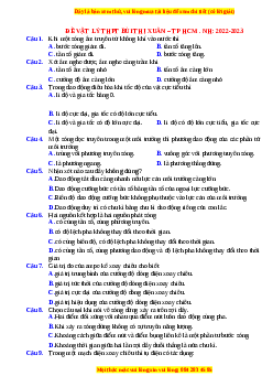 Đề thi thử Vật lí trường Bùi Thị Xuân - HCM năm 2023