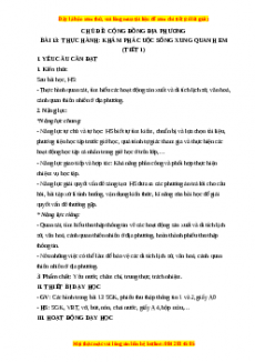 Giáo án Bài 13: Thực hành: Khám phá cuộc sống xung quannh em Tự nhiên và xã hội lớp 3 Chân trời sáng tạo