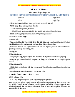 Giáo án HĐTN 3 Tuần 34 Chân trời sáng tạo: Những người sống quanh em và nghề em yêu thích