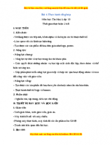 Giáo án Tin học 10 Bài 4 (Cánh diều): Thực hành tổng hợp