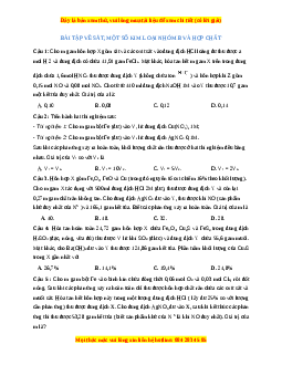 2400 bài tập Vận dụng cao Hóa học từ các đề thi thử năm 2023