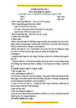 Giáo án HĐTN 3 Tuần 1 Chân trời sáng tạo: Em và trường Tiểu học thân yêu