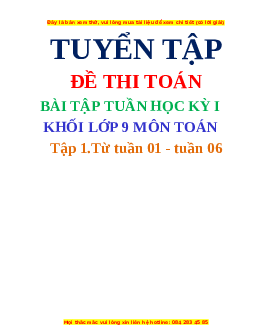 Bài tập tuần kì 1 Toán lớp 9 có lời giải