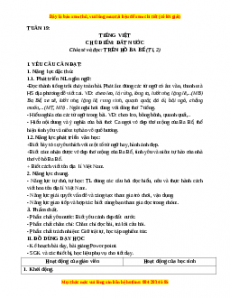 Giáo án Trên hồ Ba Bể (T1+2) Tiếng việt 3 Cánh diều