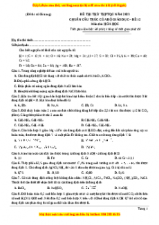 Đề thi THPT Quốc Gia Hóa năm 2023 Megabook - Đề 12