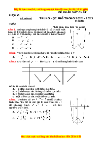Đề thi thử THPT Quốc Gia môn Toán có đáp án (đề 8 ) - thầy Huỳnh Đức Kháng