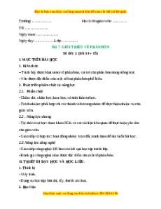 Giáo án Công nghệ 10 (Kết nối tri thức) Bài 7: Giới thiệu về phân bón