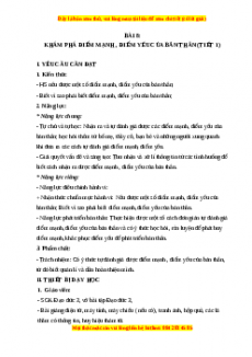 Giáo án Đạo đức 3 Chân trời sáng tạo Bài 8: Em khám phá điểm mạnh, điểm yếu của bản thân (Tiết 1)