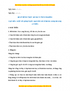 Giáo án Một số hình thức khuyến mãi trong kinh doanh Toán 7 Cánh diều