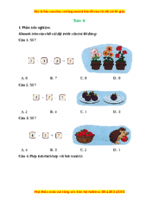 Phiếu bài tập cuối tuần Toán lớp 1 Tuần 11 Kết nối tri thức