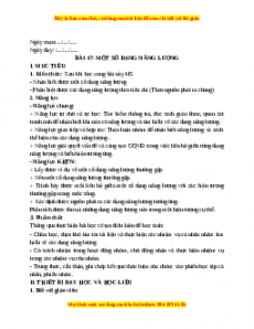 Giáo án Bài 47 KHTN 6 Kết nối tri thức (2024): Một số dạng năng lượng