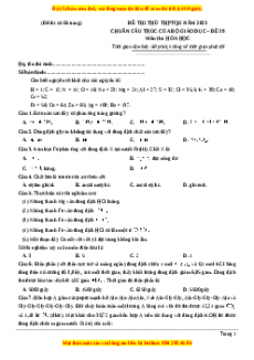 Đề thi THPT Quốc Gia Hóa năm 2023 Megabook - Đề 39