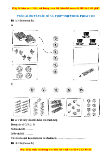 Bài tập cuối tuần Toán lớp 1 Tuần 33 Kết nối tri thức (có lời giải)