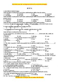 Đề thi trắc nghiệm Tiếng anh 10 năm 2022 - 2023 (Đề 35)
