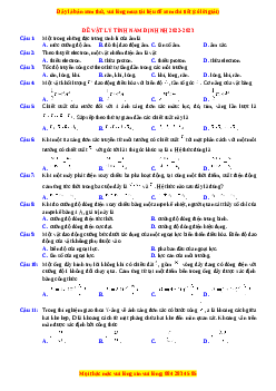 Đề thi thử Vật lí Sở Nam Định năm 2023