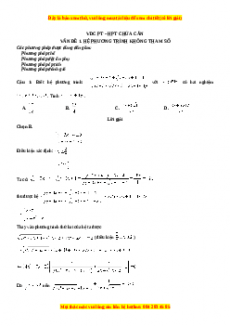 Chuyên đề vận dụng cao phương trình và hệ phương trình chứa căn