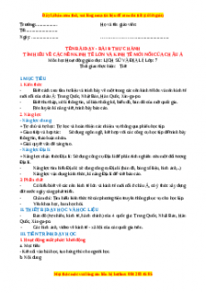 Giáo án Bài 8 Địa lí 7 Kết nối tri thức (2024): Thực hành Tìm hiểu về các nền kinh tế lớn và kinh tế mới nổi của Châu Á