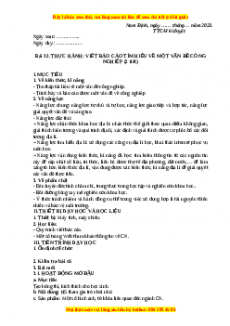 Giáo án Bài 32 Địa lí 10 Kết nối tri thức (2024): Thực hành Viết báo cáo tìm hiểu về một vấn đề công nghiệp