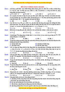 Đề thi thử Vật lí Sở Bắc Giang năm 2023