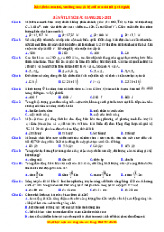 Đề thi thử Vật lí Sở Bắc Giang năm 2023