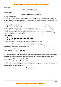 Phát triển tư duy sáng tạo Giải Toán 8 Hình học - Chương 3: Tam giác đồng dạng