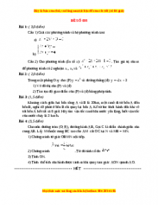 Đề thi Toán 9 học kì 2 năm 2022 - 2023 - Đề 8