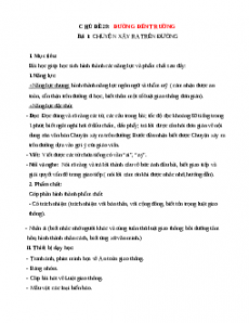 Giáo án Tiếng việt 1 Chân trời sáng tạo Đường đến trường