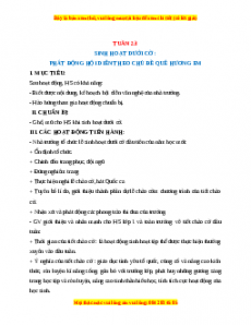 Giáo án HĐTN  1 Cánh diều Tuần 22