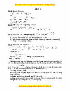 Đề thi Toán 9 học kì 1 năm 2022 - 2023 - Đề 37
