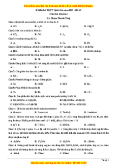 Đề thi thử THPT Quốc Gia môn Hóa có đáp án ( đề 13 ) - thầy Phạm Thanh Tùng