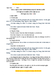 Giáo án Bài 6,7 Lịch sử 7 Chân trời sáng tạo (2024)