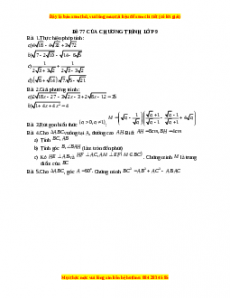 Đề thi giữa kì 1 Toán 8 năm 2023 - Đề 77