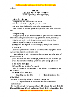 Giáo án Đạo đức 3 Kết nối tri thức Bài 07: Khám phá bản thân (Tiết 5)