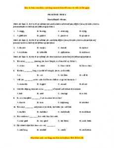 Đề luyện thi vào 10 môn Tiếng anh năm 2023 có đáp án (Đề 5)