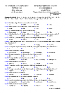 Đề thi thử Hóa học trường Kiến An lần 3 năm 2023