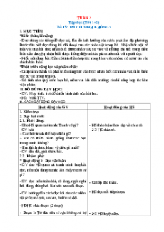 Giáo án Tuần 3 Tiếng việt 2 Kết nối tri thức