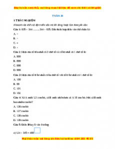 Bài tập cuối tuần Toán lớp 2 Tuần 30 Chân trời sáng tạo (có lời giải)