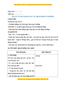 Giáo án Bài 18 Đạo đức 1 Kết nối tri thức: Tự giác tham gia các hoạt động ở trường