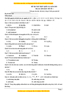 Đề thi THPT Quốc Gia Hóa năm 2023 Bookgol - Đề 1