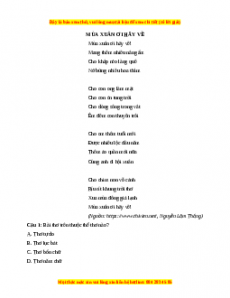 Đề thi cuối học kì 1 Ngữ Văn 7 Chân trời sáng tạo (Đề 9)