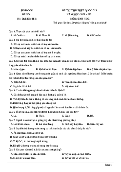 Bộ 20 đề thi THPT Quốc Gia Sinh học năm 2023 - sách Penbook và Hocmai.vn