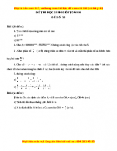 Đề chọn HSG môn Toán 6 năm 2022 - 2023 có đáp án ( Đề 10 )