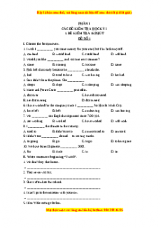 Bộ đề kiểm tra Tiếng Anh 9 - Trần Mạnh Trường có đáp án