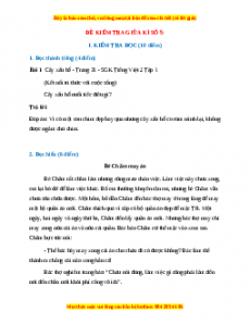 Đề thi giữa kì 1 Tiếng Việt lớp 2 Kết nối tri thức (Đề 5)